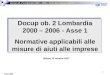 Docup ob. 2 Lombardia 2000 – 2006 – Aiuti alle imprese ASSE 1 Istituto per la Promozione Industriale 1 ottobre 2007 Milano 16 ottobre 2007 Docup ob. 2