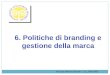 6. Politiche di branding e gestione della marca Prof.ssa Roberta Pezzetti – a.a. 2008-2009