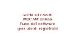 Guida alluso di MoCAM online luso del software (per utenti registrati)