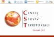 Portale CST. Descrizione e funzionalit  del Portale CST Home page regionale Home page pubblica del CST Presentazione del CST Adesione al CST Home page
