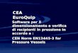 CEA EuroQuip Software per il dimensionamento e verifica di recipienti in pressione in accordo a : CEN Norm EN13445-3 for Pressure Vessels