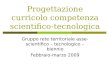 Progettazione curricolo competenza scientifico- tecnologica Gruppo rete territoriale asse- scientifico – tecnologico – biennio Febbraio-marzo 2009