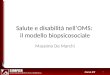 1 Corso ICF Salute e disabilità nellOMS: il modello biopsicosociale Massimo De Marchi 1