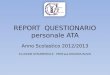 REPORT QUESTIONARIO personale ATA Anno Scolastico 2012/2013 FunZIONE STRUMENTALE: PROF.ssa ROSARIA RIZZO