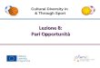 Lezione 8: Pari Opportunità Cultural Diversity in & Through Sport