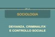 SOCIOLOGIA DEVIANZA, CRIMINALITA E CONTROLLO SOCIALE CAP. 13