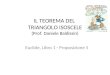 IL TEOREMA DEL TRIANGOLO ISOSCELE (Prof. Daniele Baldissin) Euclide, Libro 1 - Proposizione 5