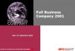 Full Business Company 2001 Full Business Company 2001 Bari, 07 settembre 2001