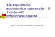 10. Equilibrio economico generale – il trade-off efficienza/equità ELFELLI – Corso di Economia Politica – Uniroma3, 2011