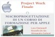 MACROPROGETTAZIONE DI UN CORSO DI FORMAZIONE PER APPLE Project Work Finale Luca Giampaoli Rossella De Sio Alessandra Carboni 1