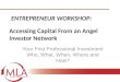 Maple Leaf Angels Entrepreneur Workshop: Accessing Capital from an Angel Investment Network
