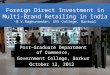 Fdi in multi brand retailing in india-b.v.raghunandan
