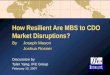 How Resilient are MBS to CDO Market Disruptions