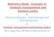 Basic concepts of strategic management 1csp& sim