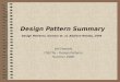 Desing Patterns Summary - by Jim Fawcett