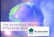 The essential skills to effective recruitment