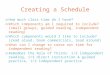 Creating a workshop schedule