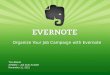 Organize Your Job Campaign With Evernote