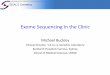 Michael Buckley - SEALS - Whole Exome Sequencing in the Clinic