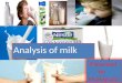 analysis of milk