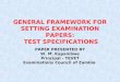 General Framework for Setting Examination Papers and Test Papers