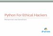 Pycon - Python for ethical hackers
