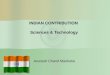 Indian contribution sciences & technology   arunesh chand mankotia