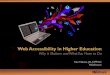 Web Accessibility Compliance in Higher Education - Fully Meet Legal Requirements and Student Needs