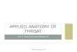 Applied anatomy of throat