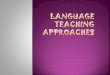 Language teaching approaches