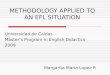 Methodology Applied To An Efl Situation