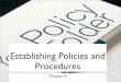 Establishing Policies & Procedures (2010)