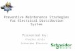 Preventive Maintenance Strategies for Power Distribution Systems- Charles Alvis