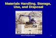 Materials handling, storage  مناولة المواد والتخزين