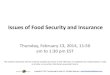 Issues of Food Security and Insurance