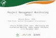 Project management monitoring tools