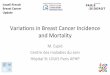 Marc Espié :  Variations in breast cancer incidence and mortality