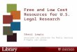 Free and Low Cost Resources for U.S. Legal Research
