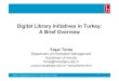 Digital library initiatives in Turkey: A brief overview