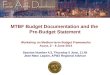 Budget documentation and the pre-budget statetement paper