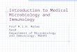 Intro to medical microbiology lecture notes