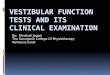 Vestibular function test and its clinical examination