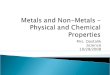Metals And Non Metals – Physical And Chemical Properties
