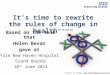 Rewrite rules of change in healthcare