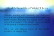 Healt benefits of weight loss