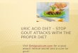 Uric acid diet – stop gout attacks with the proper diet