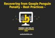 Recovering from Google Penguin Penalty