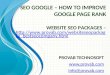 SEO Google, Google Page Rank, Seo Google Page Rank, How to improve Google Page Rank
