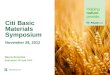 PotashCorp - Citi Basic Materials Symposium - November 28, 2012