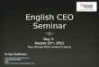 Ryan CEO English Seminar-Day 1